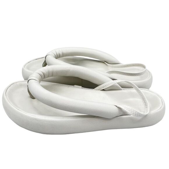 Isabel Marant Orene Leather Flatform Sandals White Size 10 - Picture 6 of 15